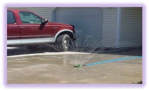 Watering Driveway