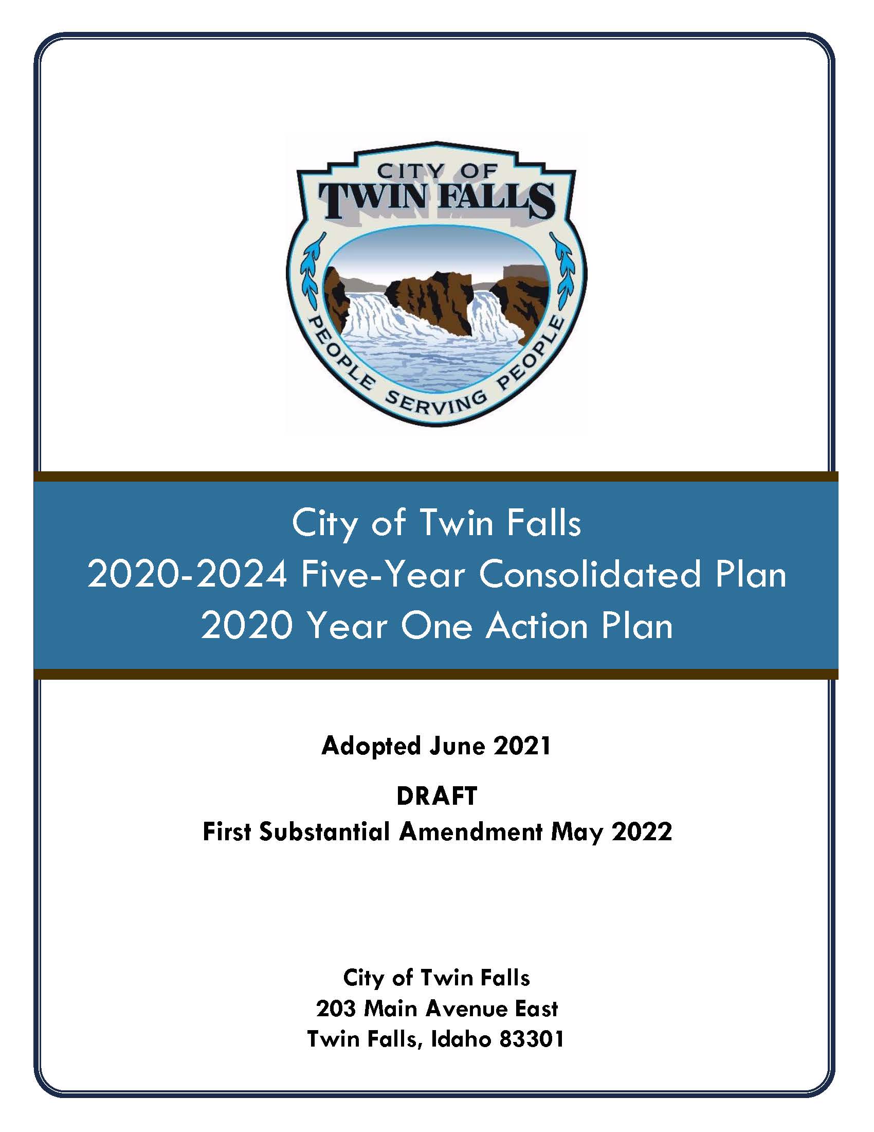 Twin Falls Con Plan and 2020 AAP Substantial Amendment